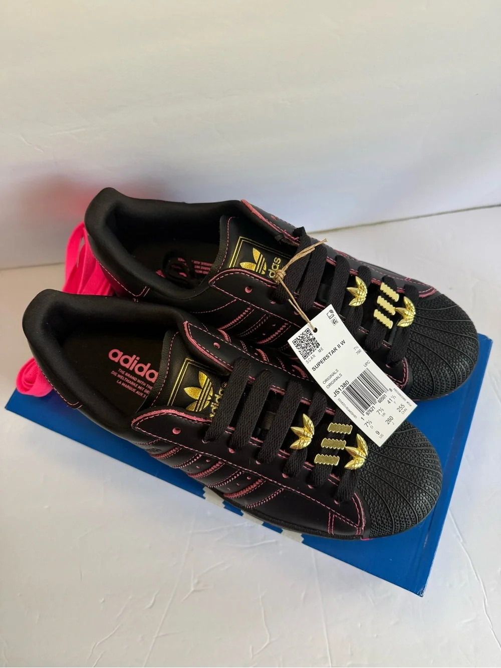 Adidas Superstar II - Women’s 9 - Black + extra laces - NWT - JS1380